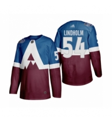 Women's Colorado Avalanche #54 Anton Lindholm Authentic Burgundy Blue 2020 Stadium Series Hockey Jersey