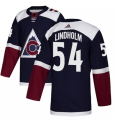 Youth Adidas Colorado Avalanche #54 Anton Lindholm Authentic Navy Blue Alternate NHL Jersey