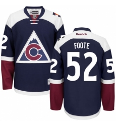 Youth Reebok Colorado Avalanche #52 Adam Foote Authentic Blue Third NHL Jersey