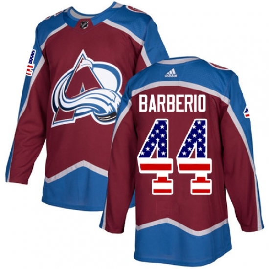 Men's Adidas Colorado Avalanche #44 Mark Barberio Authentic Burgundy Red USA Flag Fashion NHL Jersey Men's Adidas Colorado Avalanche #44 Mark Barberio Authentic Burgundy Red USA Flag Fashion NHL Jersey