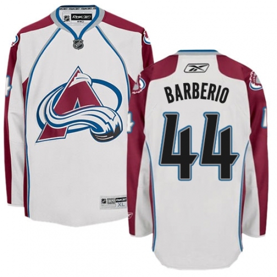 Men's Reebok Colorado Avalanche #44 Mark Barberio Authentic White Away NHL Jersey Men's Reebok Colorado Avalanche #44 Mark Barberio Authentic White Away NHL Jersey