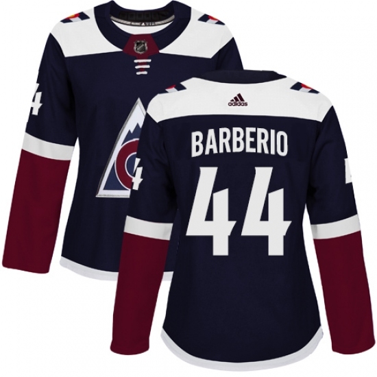 Women's Adidas Colorado Avalanche #44 Mark Barberio Authentic Navy Blue Alternate NHL Jersey Women's Adidas Colorado Avalanche #44 Mark Barberio Authentic Navy Blue Alternate NHL Jersey