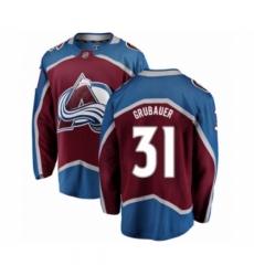 Men's Colorado Avalanche #31 Philipp Grubauer Authentic Maroon Home Fanatics Branded Breakaway NHL Jersey