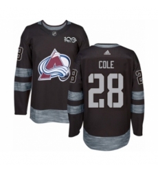 Men's Adidas Colorado Avalanche #28 Ian Cole Authentic Black 1917-2017 100th Anniversary NHL Jersey