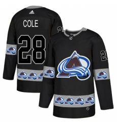 Men's Adidas Colorado Avalanche #28 Ian Cole Authentic Black Team Logo Fashion NHL Jersey