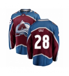 Men's Colorado Avalanche #28 Ian Cole Authentic Maroon Home Fanatics Branded Breakaway NHL Jersey