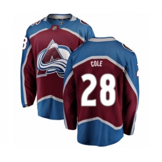 Men's Colorado Avalanche #28 Ian Cole Authentic Maroon Home Fanatics Branded Breakaway NHL Jersey Men's Colorado Avalanche #28 Ian Cole Authentic Maroon Home Fanatics Branded Breakaway NHL Jersey