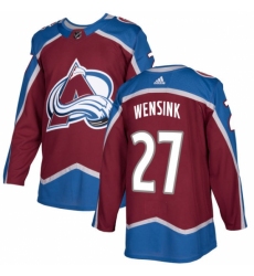 Men's Adidas Colorado Avalanche #27 John Wensink Authentic Burgundy Red Home NHL Jersey