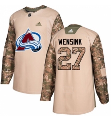 Youth Adidas Colorado Avalanche #27 John Wensink Authentic Camo Veterans Day Practice NHL Jersey