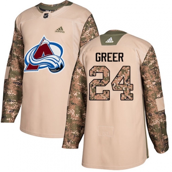 Men's Adidas Colorado Avalanche #24 A.J. Greer Authentic Camo Veterans Day Practice NHL Jersey Men's Adidas Colorado Avalanche #24 A.J. Greer Authentic Camo Veterans Day Practice NHL Jersey