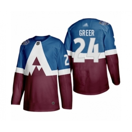 Men's Colorado Avalanche #24 A.J. Greer Authentic Burgundy Blue 2020 Stadium Series Hockey Jersey Men's Colorado Avalanche #24 A.J. Greer Authentic Burgundy Blue 2020 Stadium Series Hockey Jersey