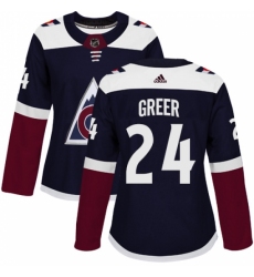 Women's Adidas Colorado Avalanche #24 A.J. Greer Authentic Navy Blue Alternate NHL Jersey Women's Adidas Colorado Avalanche #24 A.J. Greer Authentic Navy Blue Alternate NHL Jersey