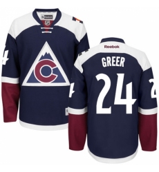 Women's Reebok Colorado Avalanche #24 A.J. Greer Authentic Blue Third NHL Jersey