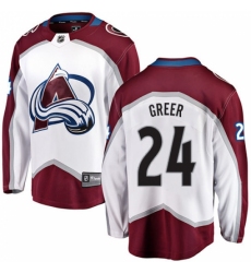 Youth Colorado Avalanche #24 A.J. Greer Fanatics Branded White Away Breakaway NHL Jersey Youth Colorado Avalanche #24 A.J. Greer Fanatics Branded White Away Breakaway NHL Jersey