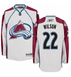 Men's Reebok Colorado Avalanche #22 Colin Wilson Authentic White Away NHL Jersey