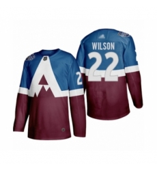 Women's Colorado Avalanche #22 Colin Wilson Authentic Burgundy Blue 2020 Stadium Series Hockey Jersey