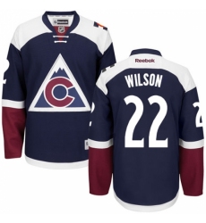 Youth Reebok Colorado Avalanche #22 Colin Wilson Premier Blue Third NHL Jersey