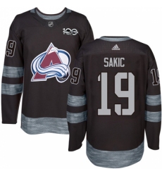 Men's Adidas Colorado Avalanche #19 Joe Sakic Authentic Black 1917-2017 100th Anniversary NHL Jersey Men's Adidas Colorado Avalanche #19 Joe Sakic Authentic Black 1917-2017 100th Anniversary NHL Jersey