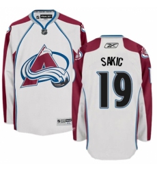 Men's Reebok Colorado Avalanche #19 Joe Sakic Authentic White Away NHL Jersey