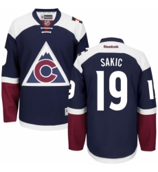 Women's Reebok Colorado Avalanche #19 Joe Sakic Authentic Blue Third NHL Jersey