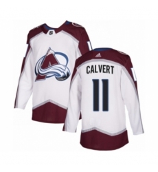 Men's Adidas Colorado Avalanche #11 Matt Calvert Authentic White Away NHL Jersey