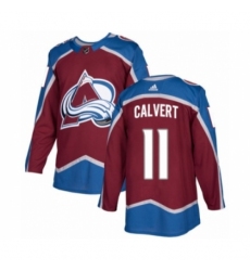 Men's Adidas Colorado Avalanche #11 Matt Calvert Premier Burgundy Red Home NHL Jersey