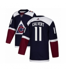 Men's Adidas Colorado Avalanche #11 Matt Calvert Premier Navy Blue Alternate NHL Jersey