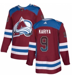 Men's Adidas Colorado Avalanche #9 Paul Kariya Authentic Burgundy Drift Fashion NHL Jersey