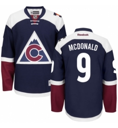 Youth Reebok Colorado Avalanche #9 Lanny McDonald Premier Blue Third NHL Jersey