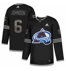 Men's Adidas Colorado Avalanche #6 Erik Johnson Black Authentic Classic Stitched NHL Jersey