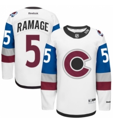 Men's Reebok Colorado Avalanche #5 Rob Ramage Premier White 2016 Stadium Series NHL Jersey