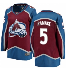 Women's Colorado Avalanche #5 Rob Ramage Fanatics Branded Maroon Home Breakaway NHL Jersey