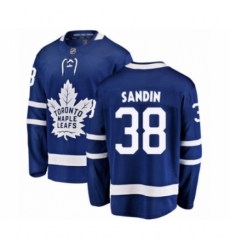 Men's Toronto Maple Leafs #38 Rasmus Sandin Authentic Royal Blue Home Fanatics Branded Breakaway Hockey Jersey