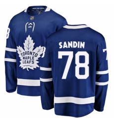 Men's Toronto Maple Leafs #78 Rasmus Sandin Authentic Royal Blue Home Fanatics Branded Breakaway NHL Jersey Men's Toronto Maple Leafs #78 Rasmus Sandin Authentic Royal Blue Home Fanatics Branded Breakaway NHL Jersey