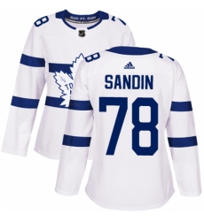 Women's Adidas Toronto Maple Leafs #78 Rasmus Sandin Authentic White 2018 Stadium Series NHL Jersey Women's Adidas Toronto Maple Leafs #78 Rasmus Sandin Authentic White 2018 Stadium Series NHL Jersey
