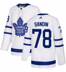 Youth Adidas Toronto Maple Leafs #78 Rasmus Sandin Authentic White Away NHL Jersey Youth Adidas Toronto Maple Leafs #78 Rasmus Sandin Authentic White Away NHL Jersey