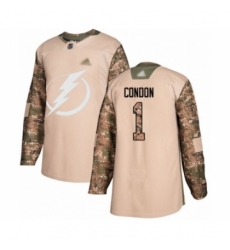 Youth Tampa Bay Lightning #1 Mike Condon Authentic Camo Veterans Day Practice Hockey Jersey Youth Tampa Bay Lightning #1 Mike Condon Authentic Camo Veterans Day Practice Hockey Jersey