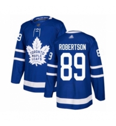 Men's Toronto Maple Leafs #89 Nicholas Robertson Authentic Royal Blue Home Hockey Jersey
