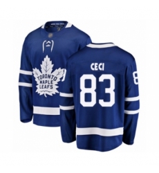 Men's Toronto Maple Leafs #83 Cody Ceci Authentic Royal Blue Home Fanatics Branded Breakaway Hockey Jersey