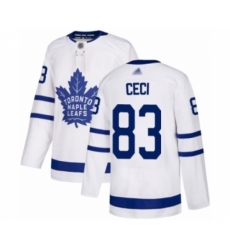 Men's Toronto Maple Leafs #83 Cody Ceci Authentic White Away Hockey Jersey
