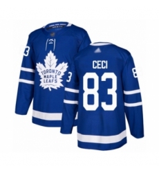 Youth Toronto Maple Leafs #83 Cody Ceci Authentic Royal Blue Home Hockey Jersey