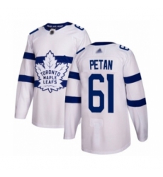 Men's Toronto Maple Leafs #61 Nic Petan Authentic White 2018 Stadium Series Hockey Jersey