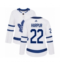 Women's Toronto Maple Leafs #22 Ben Harpur Authentic White Away Hockey Jersey