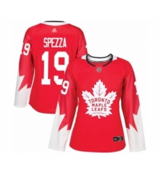Women's Toronto Maple Leafs #19 Jason Spezza Authentic Red Alternate Hockey Jersey