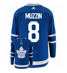 Men's Adidas Toronto Maple Leafs #8 Jake Muzzin Blue Home Authentic Stitched NHL Jersey