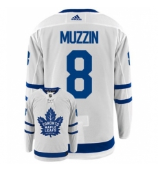 Men's Adidas Toronto Maple Leafs #8 Jake Muzzin White Road Authentic Stitched NHL Jersey