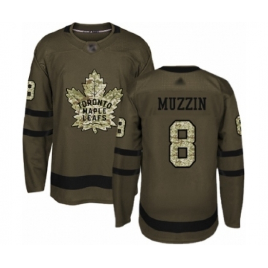 Men's Toronto Maple Leafs #8 Jake Muzzin Authentic Green Salute to Service Hockey Jersey Men's Toronto Maple Leafs #8 Jake Muzzin Authentic Green Salute to Service Hockey Jersey