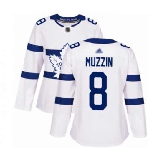 Women's Toronto Maple Leafs #8 Jake Muzzin Authentic White 2018 Stadium Series Hockey Jersey Women's Toronto Maple Leafs #8 Jake Muzzin Authentic White 2018 Stadium Series Hockey Jersey