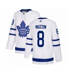 Youth Toronto Maple Leafs #8 Jake Muzzin Authentic White Away Hockey Jersey