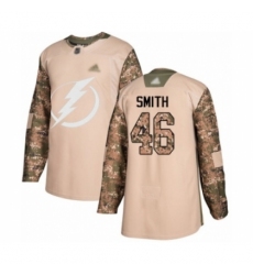 Men's Tampa Bay Lightning #46 Gemel Smith Authentic Camo Veterans Day Practice Hockey Jersey